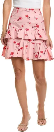 CeCe by Cynthia Steffe Cece Circle Flounce Tiered Mini Skirt