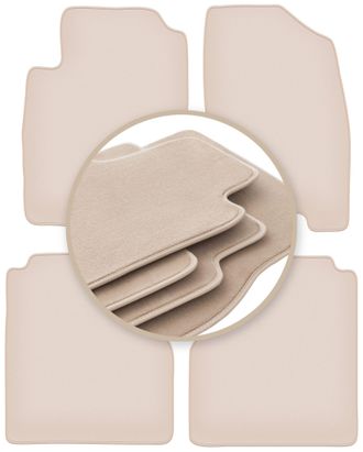 OEM Alfombrillas Beige Premium Para: Nissan Navara Iii D40 Pickup 2005-2011
