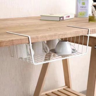 OEM Set Di 2 Cestini Da Appendere In Metallo Per Cucina, Dispensa, Ufficio, Bianco