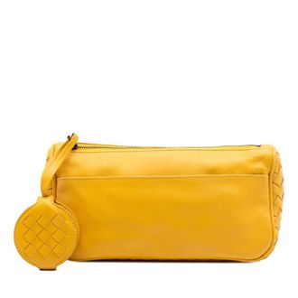 Bottega Veneta Pre-owned Bottega Veneta Intrecciato Trimmed Nappa Zipped Pouch Ladies XPRU57R08EETLVL6