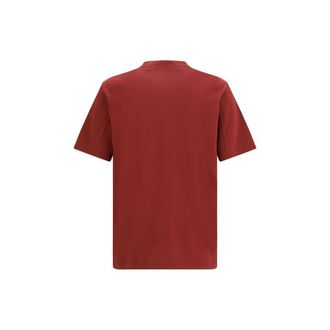 Brunello Cucinelli Mens Bordeaux Cotton T-Shirt