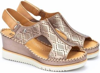 Pikolinos Womens Aguadulce Wedge Sandals In Stone