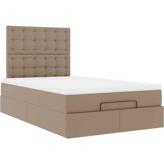 vidaXL Estructura Cama Otomana Colch&oacute;n Cuero Sint&eacute;tico Cappucino Vidaxl