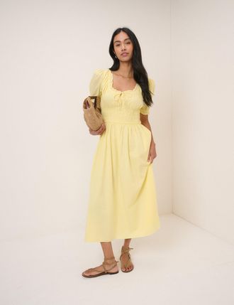 Nobody's Child Butter Yellow Tula Midi Dress