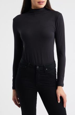 Nikki Lund Melody Funnel Neck Top in Black at Nordstrom, Size Medium