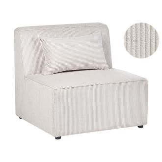 Beliani Sill&oacute;n Modular De Pana Asiento 1 Plaza Moderno Sala De Estar Beige Lemvig