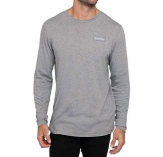 Travis Mathew Lookout Point Long Sleeve Top In Heather Gray