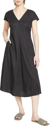 Universal Standard Louvre Tie Back Maxi Dress in Black at Nordstrom, Size 4Xl
