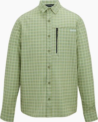 Regatta Mens Regatta Mens Checked Insect Repellent Travel Shirt - Light Sage - Size: 46/Regular