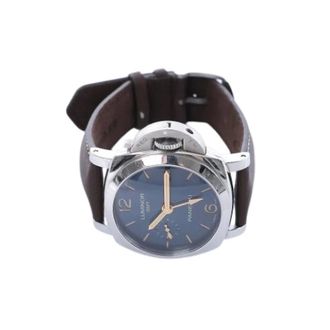 Officine Panerai Panerai Pre-owned, Vintage, unisex, Blauw, ONE Size, Leer, Pre-owned Luminor GMT