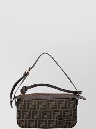 Fendi mini jacquard cotton shoulder bag