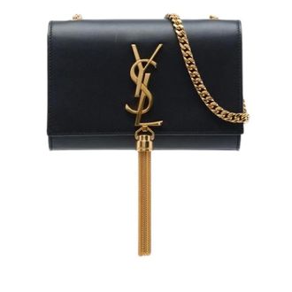 Saint Laurent Pre-owned Kate Schoudertas - Dames - Pre-owned - Zwart - Maat: ONE Size Leer