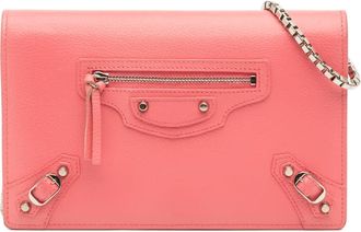 Balenciaga Pre-owned Balenciaga Grained Calfskin Motocross Classic Wallet on Chain 9ZZWQO5VZ7SF9K14