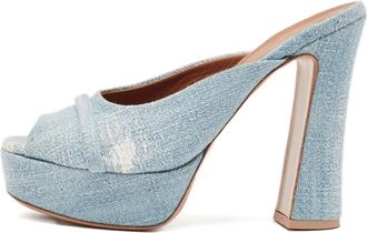 Malone Souliers Mules denim con plateau 135mm Pre-owned - Blu