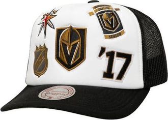 Mitchell & Ness Mens Mitchell & Ness White/Black Vegas Golden Knights Gridlock Trucker Adjustable Hat at Nordstrom