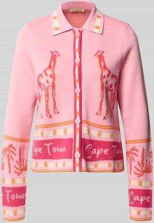 Smith & Soul Cardigan mit Umlegekragen in Pink, Gr&ouml;&szlig;e XXL