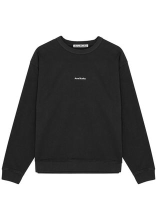 Acne Studios Edi Logo-print Cotton Sweatshirt - Black - L