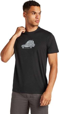 Icebreaker Merino 150 Tech Lite Cosy Camper Short Sleeve T-Shirt L Black