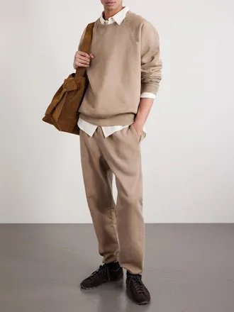 Les Tien Tapered Garment-Dyed Cotton-Jersey Sweatpants