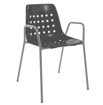 Schubiger M&ouml;bel Gartenstuhl Bermuda mit Armlehne Rundrohr