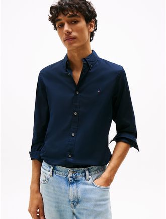 Tommy Hilfiger Mens Slim Fit All-Day Shirt - Navy - XXL
