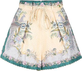 Zimmermann Pantaloncini di lino color crema Zimmermann Indra Tuck