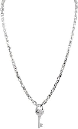 Gucci Trademark Sterling Silver Key Necklace YBB796343001