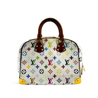 Louis Vuitton Trouville Monogram Multicolor White Canvas Handbag (Pre-Owned)