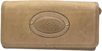Loewe Pre-owned Wallets, female, Beige, Size: ONE SIZE Pre-owned Leather Wallet