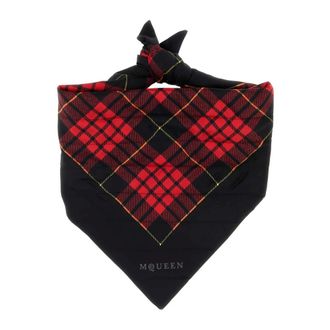 Alexander McQueen Quilted Tartan Scarf - female - Alexander McQueen - Winter Scarves - Multicolor - ONE SIZE - Accessories