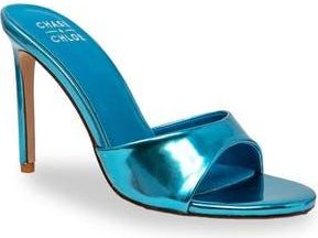 Chase + Chloe by Intouch Footwear Slide Stiletto Sandal in Blue Mirror at Nordstrom Rack, Size 5.5