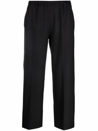 Antonelli cropped straight-leg trousers - Black
