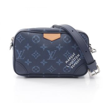 Louis Vuitton Navy Ocean Coated Canvas Leather Handbag Shoulder Bag (Pre-Owned)