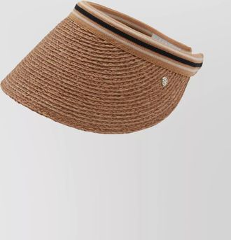 Helen Kaminski striped band open top woven hat