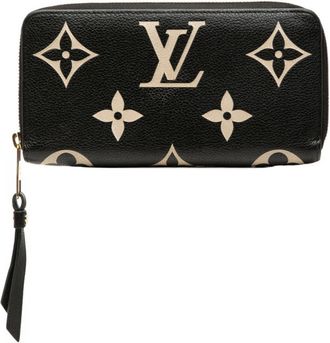 Louis Vuitton Monogram Empreinte Black Leather Long Wallet (Bi-Fold) (Pre-Owned)