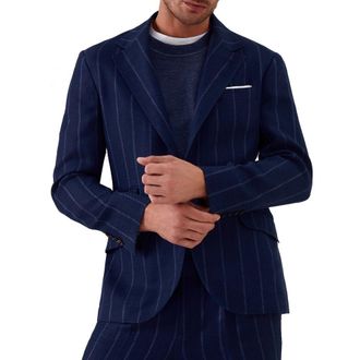 Brunello Cucinelli Mens Blue Virgin Wool Coat Clothing