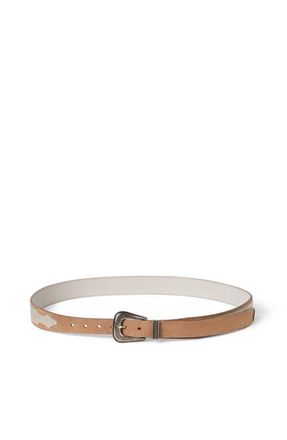 Brunello Cucinelli Reversed calfskin belt in Light Brown at Nordstrom, Size 105