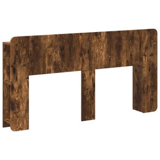 vidaXL Cabecero Con Armario Roble Ahumado Madera De Ingenier&iacute;a Vidaxl
