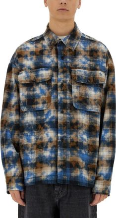 Palm Angels Multicolor Oversized Plaid Shirt