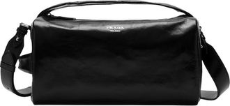 Prada Leren Schoudertas - Heren - Schoudertassen - Zwart - ONE Size - Leer - Tassen