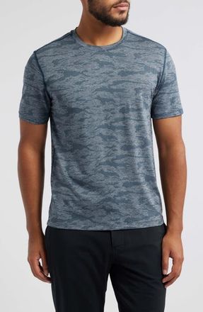 Ten Thousand Camo Knit Performance T-Shirt in Navy at Nordstrom, Size X-Large