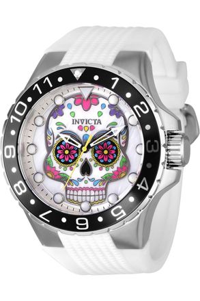 Invicta Aviator 36853 Heren Horloge - Quartz Uurwerk - Roestvrij Staal met witte Wijzerplaat - 50mm