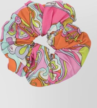 Pucci orchidee hat elastic band zip detail