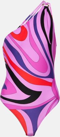 Pucci Marmo one-shoulder swimsuit