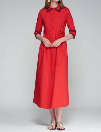 Vilagallo Womens Midi Dress In Red