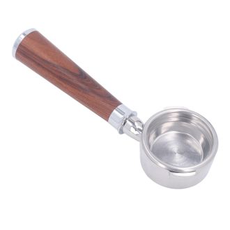 OEM Portafiltro Sin Fondo De 58 Mm Para Gaggia En Madera Roja Y Acero Inoxidable