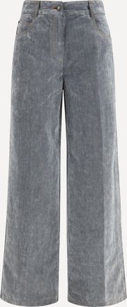 Forte_Forte FORTE_FORTE Wide leg Jeans in flocked denim Female II
