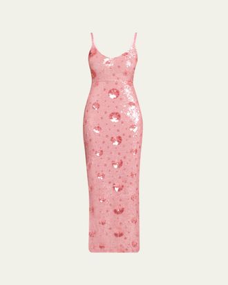 L'agence Karma Sequined Maxi Dress