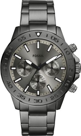 Fossil Mens Bannon 45mm Multifunction, Smoke-Tone Stainless Steel Watch, BQ2491