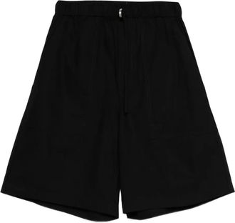 6397 Shorts con vita elasticizzata e tasca applicata - Nero